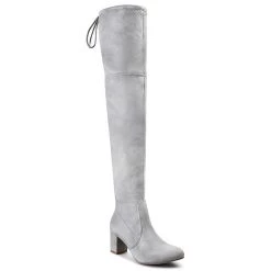 R.Polański Bottes Et Autres Cuissardes R.POLAŃSKI - 0802 Szary Zamsz Gris