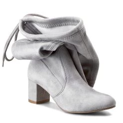 R.Polański Bottes Et Autres Cuissardes R.POLAŃSKI - 0802 Szary Zamsz Gris -R.Polański Soldes Magasin 0000197621262 polbut 802 szary zamsz sz ap 007