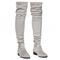 R.Polański Bottes Et Autres Cuissardes R.POLAŃSKI - 0794 Szary Zamsz Gris -R.Polański Soldes Magasin 0000197621422 3