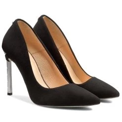 R.Polański Chaussures Basses Talons Aiguilles R.POLAŃSKI - 0808 Czarny Zamsz Noir -R.Polański Soldes Magasin 0000197759866 polbut 808 czarny anp 02