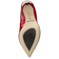 R.Polański Chaussures Basses Talons Aiguilles R.POLAŃSKI - 0808 Czerwony Lakier Rouge -R.Polański Soldes Magasin 0000197780198 polbut 808 czarwony lak ap 007