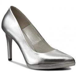 R.Polański Chaussures Basses Talons Aiguilles R.POLAŃSKI - 0847 Srebrny Lico Argent