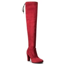 R.Polański Bottes Et Autres Cuissardes R.POLAŃSKI - 0761 Czerwony Zamsz Rouge