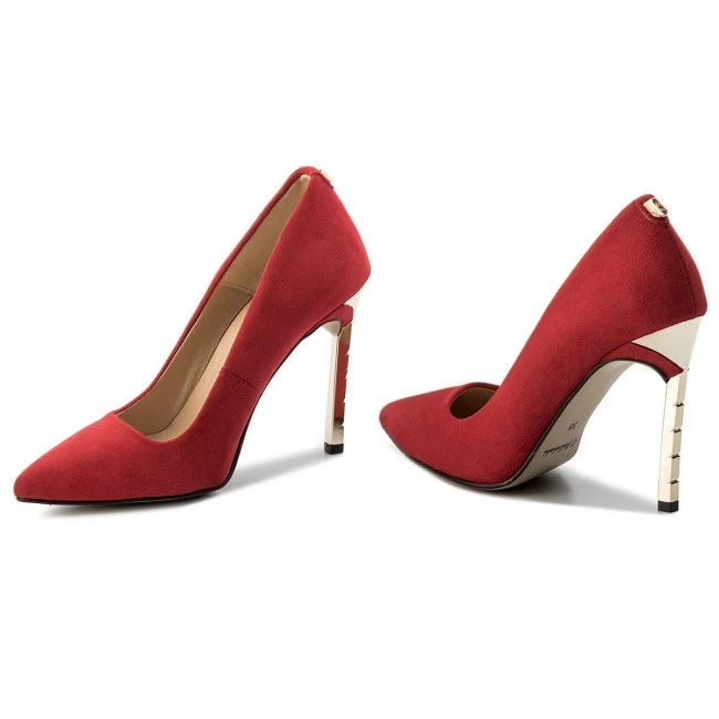 R.Polański Chaussures Basses Talons Aiguilles R.POLAŃSKI - 0808 Czerwony Zamsz Rouge 2 R.Polański Chaussures Basses Talons Aiguilles R.POLAŃSKI - 0808 Czerwony Zamsz Rouge – Image 2