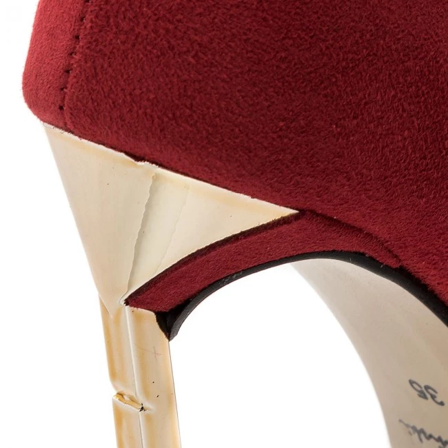 R.Polański Chaussures Basses Talons Aiguilles R.POLAŃSKI - 0808 Czerwony Zamsz Rouge 3 R.Polański Chaussures Basses Talons Aiguilles R.POLAŃSKI - 0808 Czerwony Zamsz Rouge – Image 3