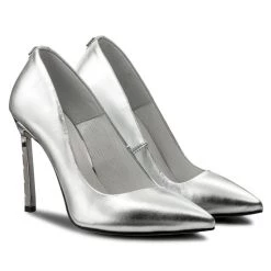 R.Polański Chaussures Basses Talons Aiguilles R.POLAŃSKI - 0808 Srebrny Lico Argent -R.Polański Soldes Magasin 0000200384672 02 ws