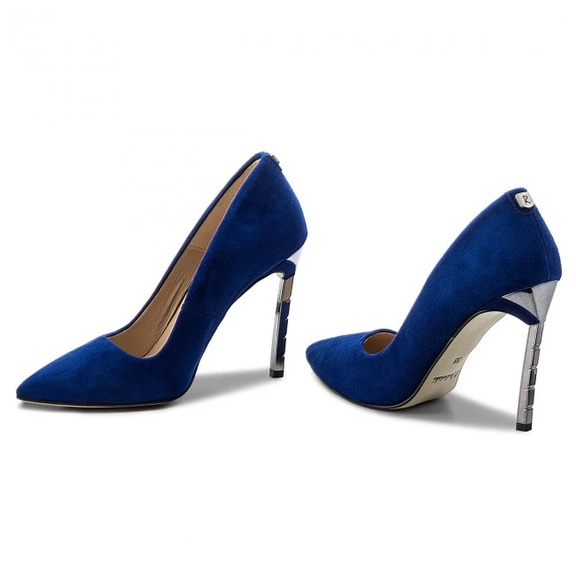 R.Polański Chaussures Basses Talons Aiguilles R.POLAŃSKI - 0808 Chaber Zamsz Bleu Marine 2 R.Polański Chaussures Basses Talons Aiguilles R.POLAŃSKI - 0808 Chaber Zamsz Bleu Marine – Image 2