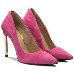 R.Polański Chaussures Basses Talons Aiguilles R.POLAŃSKI - 0808 Magnolia Zamsz Rose -R.Polański Soldes Magasin 0000200446356 02 de 1