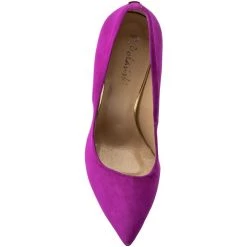 R.Polański Chaussures Basses Talons Aiguilles R.POLAŃSKI - 0808 Fuksja Zamsz Violet -R.Polański Soldes Magasin 0000200446448 04 wj