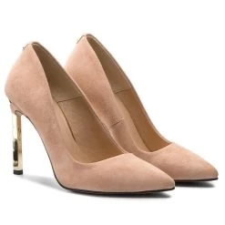 R.Polański Chaussures Basses Talons Aiguilles R.POLAŃSKI - 0808 Beż Zamsz Beige -R.Polański Soldes Magasin 0000200502816 02 zo