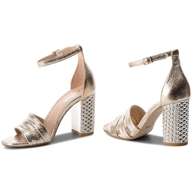 R.Polański Mules Et Sandales Sandales R.POLAŃSKI - 0931 Złoty Kryształ Or 2 R.Polański Mules Et Sandales Sandales R.POLAŃSKI - 0931 Złoty Kryształ Or – Image 2