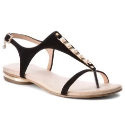 R.Polański Mules Et Sandales Sandales R.POLAŃSKI - 0939 Czarny Zamsz Noir