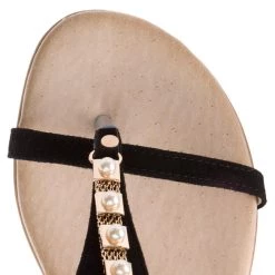 R.Polański Mules Et Sandales Sandales R.POLAŃSKI - 0939 Czarny Zamsz Noir -R.Polański Soldes Magasin 0000200614526 07 de