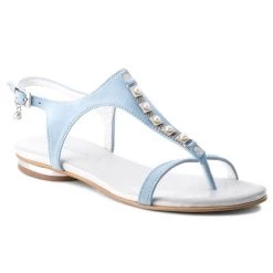 R.Polański Mules Et Sandales Sandales R.POLAŃSKI - 0939 Niebieski Zamsz Bleu