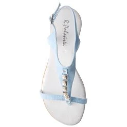 R.Polański Mules Et Sandales Sandales R.POLAŃSKI - 0939 Niebieski Zamsz Bleu -R.Polański Soldes Magasin 0000200625072 04 de