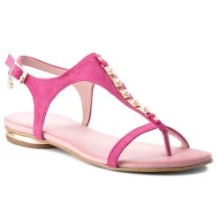 R.Polański Mules Et Sandales Sandales R.POLAŃSKI - 0939 Magnolia Zamsz Rose