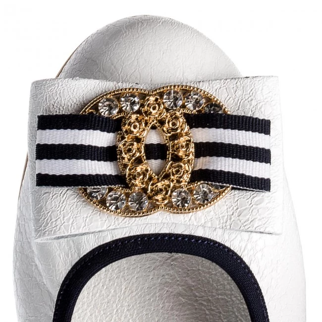 R.Polański Chaussures Basses Ballerines R.POLAŃSKI - 0943 Biały Kryształ Blanc 4 R.Polański Chaussures Basses Ballerines R.POLAŃSKI - 0943 Biały Kryształ Blanc – Image 4