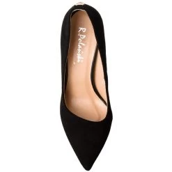 R.Polański Chaussures Basses Talons Aiguilles R.POLAŃSKI - 0760/A Czarny Zamsz Noir -R.Polański Soldes Magasin 0000200771328 04 jf