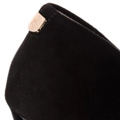 R.Polański Chaussures Basses Talons Aiguilles R.POLAŃSKI - 0760/A Czarny Zamsz Noir -R.Polański Soldes Magasin 0000200771328 06 jf