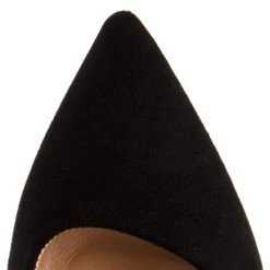 R.Polański Chaussures Basses Talons Aiguilles R.POLAŃSKI - 0760/A Czarny Zamsz Noir -R.Polański Soldes Magasin 0000200771328 07 jf