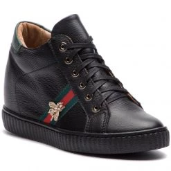 R.Polański Chaussures Basses Sneakers R.POLAŃSKI - 0959 Czarny Lico/Zielony Noir