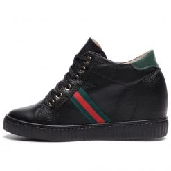 R.Polański Chaussures Basses Sneakers R.POLAŃSKI - 0959 Czarny Lico/Zielony Noir -R.Polański Soldes Magasin 0000200980683 04 pl 1