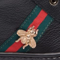 R.Polański Chaussures Basses Sneakers R.POLAŃSKI - 0959 Czarny Lico/Zielony Noir -R.Polański Soldes Magasin 0000200980683 06 pl 1