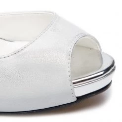 R.Polański Chaussures Basses Talons Aiguilles R.POLAŃSKI - 0674 Srebrny/Srebrny Przecierany Blanc, Argent -R.Polański Soldes Magasin 0000201185131 05 ab