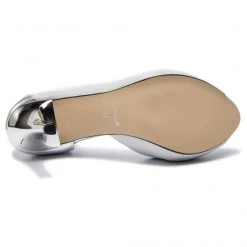 R.Polański Chaussures Basses Talons Aiguilles R.POLAŃSKI - 0674 Srebrny/Srebrny Przecierany Blanc, Argent -R.Polański Soldes Magasin 0000201185131 06 ab