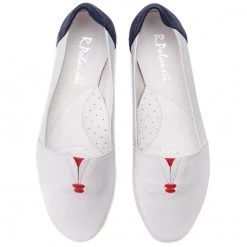 R.Polański Chaussures Basses R.POLAŃSKI - 0990 Biały/Granatowy Blanc, Multicolore -R.Polański Soldes Magasin 0000201217832 05 ek