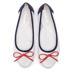 R.Polański Chaussures Basses Ballerines R.POLAŃSKI - COMFORT 0991 Biały/Granatowy Blanc -R.Polański Soldes Magasin 0000201220047 04 ab