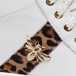 R.Polański Chaussures Basses Sneakers R.POLAŃSKI - 0959 Biały Lico Pantera Blanc -R.Polański Soldes Magasin 0000201283578 06 mf