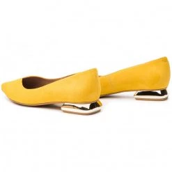 R.Polański Chaussures Basses Ballerines R.POLAŃSKI - 1006 Żółty Zamsz Jaune -R.Polański Soldes Magasin 0000201333464 04 ek