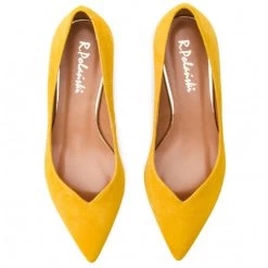 R.Polański Chaussures Basses Ballerines R.POLAŃSKI - 1006 Żółty Zamsz Jaune -R.Polański Soldes Magasin 0000201333464 05 ek