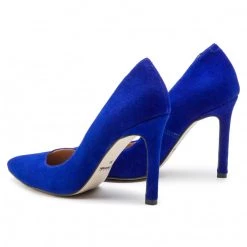 R.Polański Chaussures Basses Talons Aiguilles R.POLAŃSKI - 1003 Chaber Zamsz Bleu Marine -R.Polański Soldes Magasin 0000201354049 03 kch