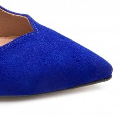 R.Polański Chaussures Basses Talons Aiguilles R.POLAŃSKI - 1003 Chaber Zamsz Bleu Marine -R.Polański Soldes Magasin 0000201354049 05 kch