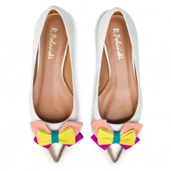 R.Polański Chaussures Basses Ballerines R.POLAŃSKI - 1008 Biały Lico/Kolorowy Blanc -R.Polański Soldes Magasin 0000201375327 05 pp