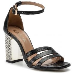 R.Polański Mules Et Sandales Sandales R.POLAŃSKI - 0931 Czarny Kryształ Noir