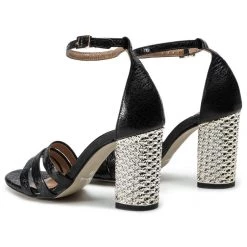 R.Polański Mules Et Sandales Sandales R.POLAŃSKI - 0931 Czarny Kryształ Noir -R.Polański Soldes Magasin 0000201464083 3 mt