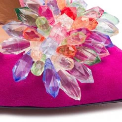 R.Polański Mules Et Sandales Sandales R.POLAŃSKI - 1015 Fuksja Zamsz Rose -R.Polański Soldes Magasin 0000201542545 05 dp 1