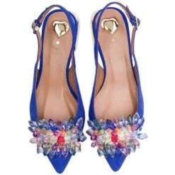 R.Polański Mules Et Sandales Sandales R.POLAŃSKI - 1015 Chaber Zamsz Bleu -R.Polański Soldes Magasin 0000201582503 05 wj