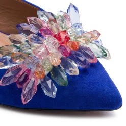 R.Polański Mules Et Sandales Sandales R.POLAŃSKI - 1015 Chaber Zamsz Bleu -R.Polański Soldes Magasin 0000201582503 06 wj