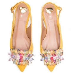 R.Polański Mules Et Sandales Sandales R.POLAŃSKI - 1015 Żółty Zamsz Jaune -R.Polański Soldes Magasin 0000201592397 04 ek