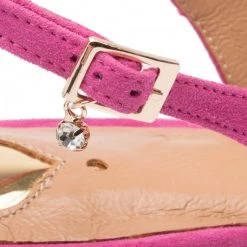 R.Polański Mules Et Sandales Sandales R.POLAŃSKI - 1015 Magnolia Zamsz Rose -R.Polański Soldes Magasin 0000201627495 06 kb