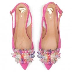 R.Polański Mules Et Sandales Sandales R.POLAŃSKI - 1015 Magnolia Zamsz Rose -R.Polański Soldes Magasin 0000201627495 07 kb