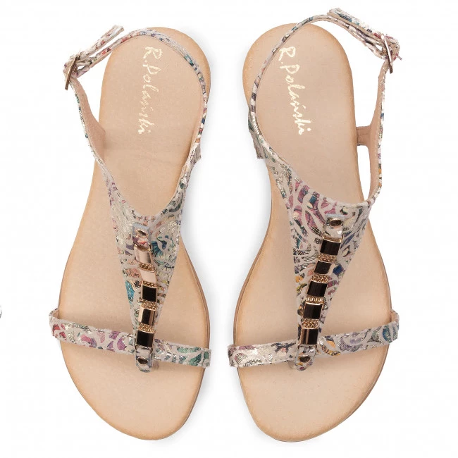 R.Polański Mules Et Sandales Sandales R.POLAŃSKI - 0826 Złoty Kwiaty Or 5 R.Polański Mules Et Sandales Sandales R.POLAŃSKI - 0826 Złoty Kwiaty Or – Image 5