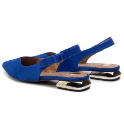 R.Polański Mules Et Sandales Sandales R.POLAŃSKI - 1017 Chaber Zamsz Bleu -R.Polański Soldes Magasin 0000206230928 04 mf