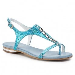 R.Polański Mules Et Sandales Sandales R.POLAŃSKI - 0826 Niebieski Carnivale Bleu