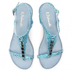 R.Polański Mules Et Sandales Sandales R.POLAŃSKI - 0826 Niebieski Carnivale Bleu -R.Polański Soldes Magasin 0000206290762 07 ws