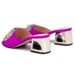 R.Polański Mules Et Sandales Mules / Sandales De Bain R.POLAŃSKI - 1021 Fuksja Zamsz Violet -R.Polański Soldes Magasin 0000206308412 3 ai